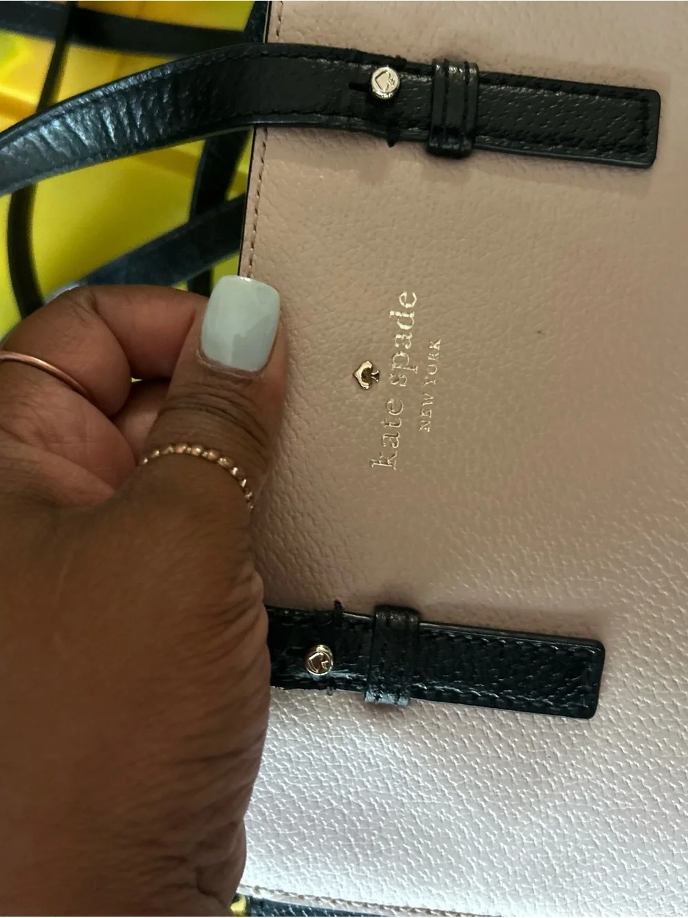 Two-Tone Black & Cream Tote Bag